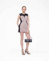 Seamed Up Dots Satin Dress - Peach Multi | Marc Jacobs online