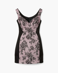 Sculpted Lace Shadow Dress - Black Multi | Marc Jacobs online