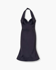 Sculpted Satin Halter Dress - Black | Marc Jacobs for sale