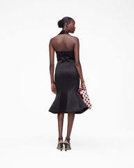 Sculpted Satin Halter Dress - Black | Marc Jacobs for sale
