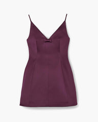 Satin Bow Dress - Dark Plum | Marc Jacobs on sale