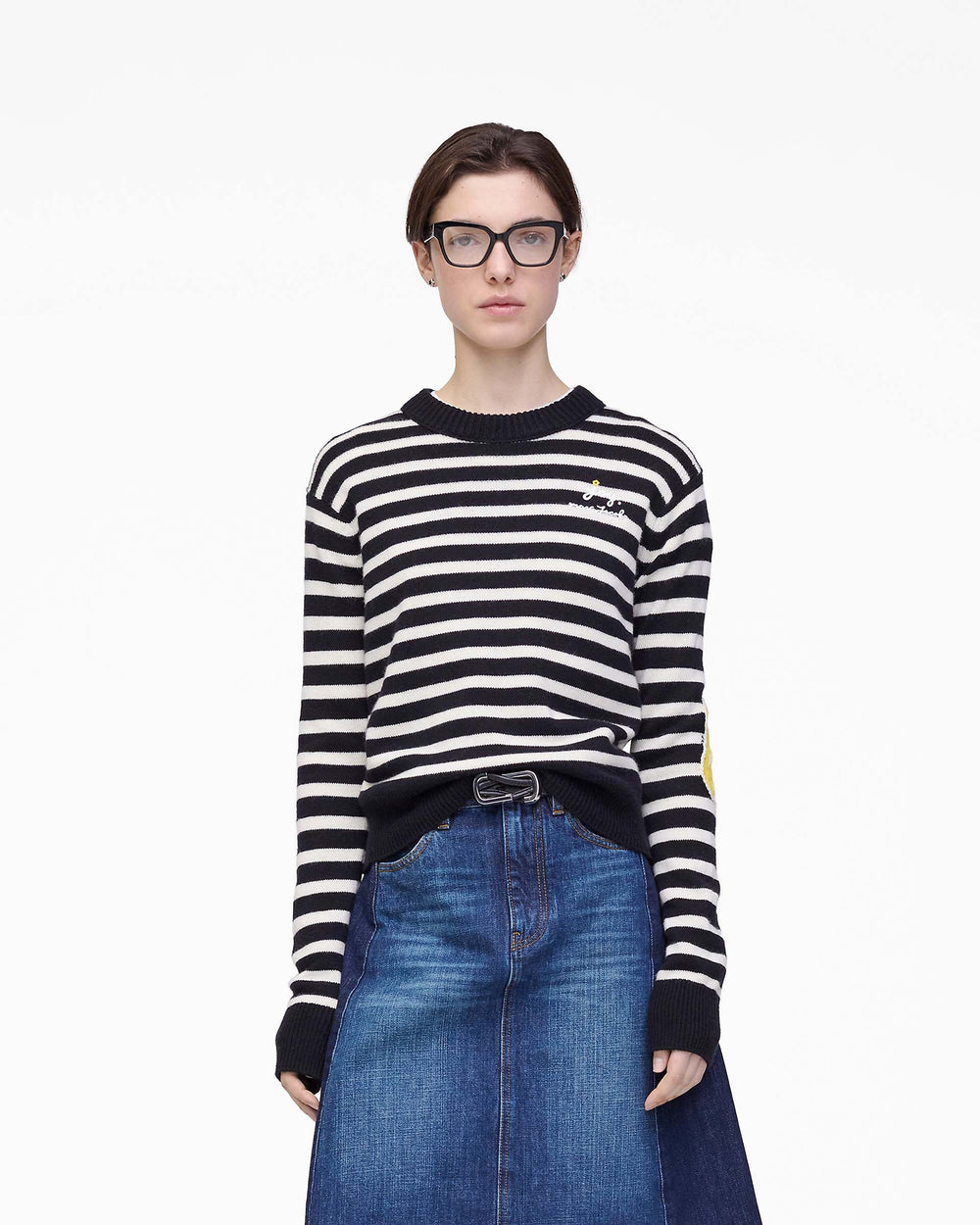 Joy Striped Crewneck - Black/White | Marc Jacobs online
