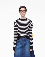 Joy Striped Crewneck - Black/White | Marc Jacobs online