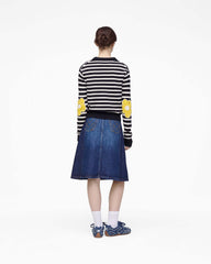 Joy Striped Crewneck - Black/White | Marc Jacobs online