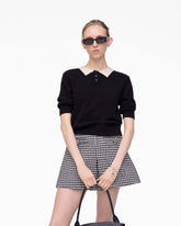 Trompe L'Oeil Knit Polo - Black | Marc Jacobs online