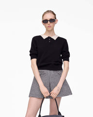 Trompe L'Oeil Knit Polo - Black | Marc Jacobs online