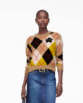 Preppy Daisy Argyle Crewneck - Joy Yellow Multi | Marc Jacobs for sale