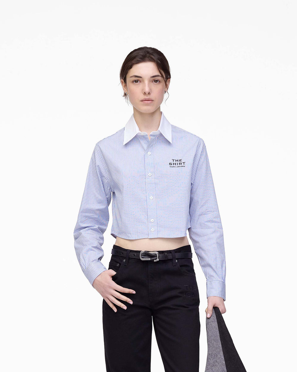 The Cropped Femme Shirt - Blue Multi | Marc Jacobs discount