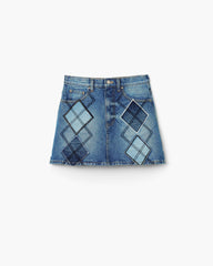 Argyle Patchwork Mini Skirt - Bright Indigo | Marc Jacobs US