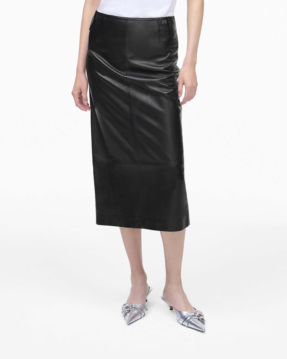 Leather Slim Skirt - Black | Marc Jacobs on sale