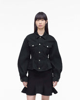 The Fluted Denim Jacket - Black | Marc Jacobs online