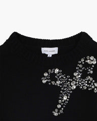 The Gem Bow Sweater - Black | Marc Jacobs for sale