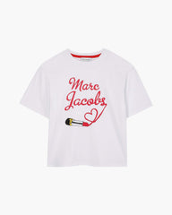 The Logo Lipstick Tee - White | Marc Jacobs on sale
