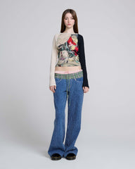 David Rappeneau Mesh Longsleeve - Beige Multi | Marc Jacobs for sale