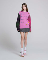 Fuck Everything Sweater - Pink Multi | Marc Jacobs on sale