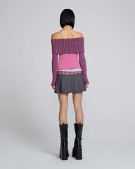 Off Shoulder Hole Knit Top - Pink | Marc Jacobs online