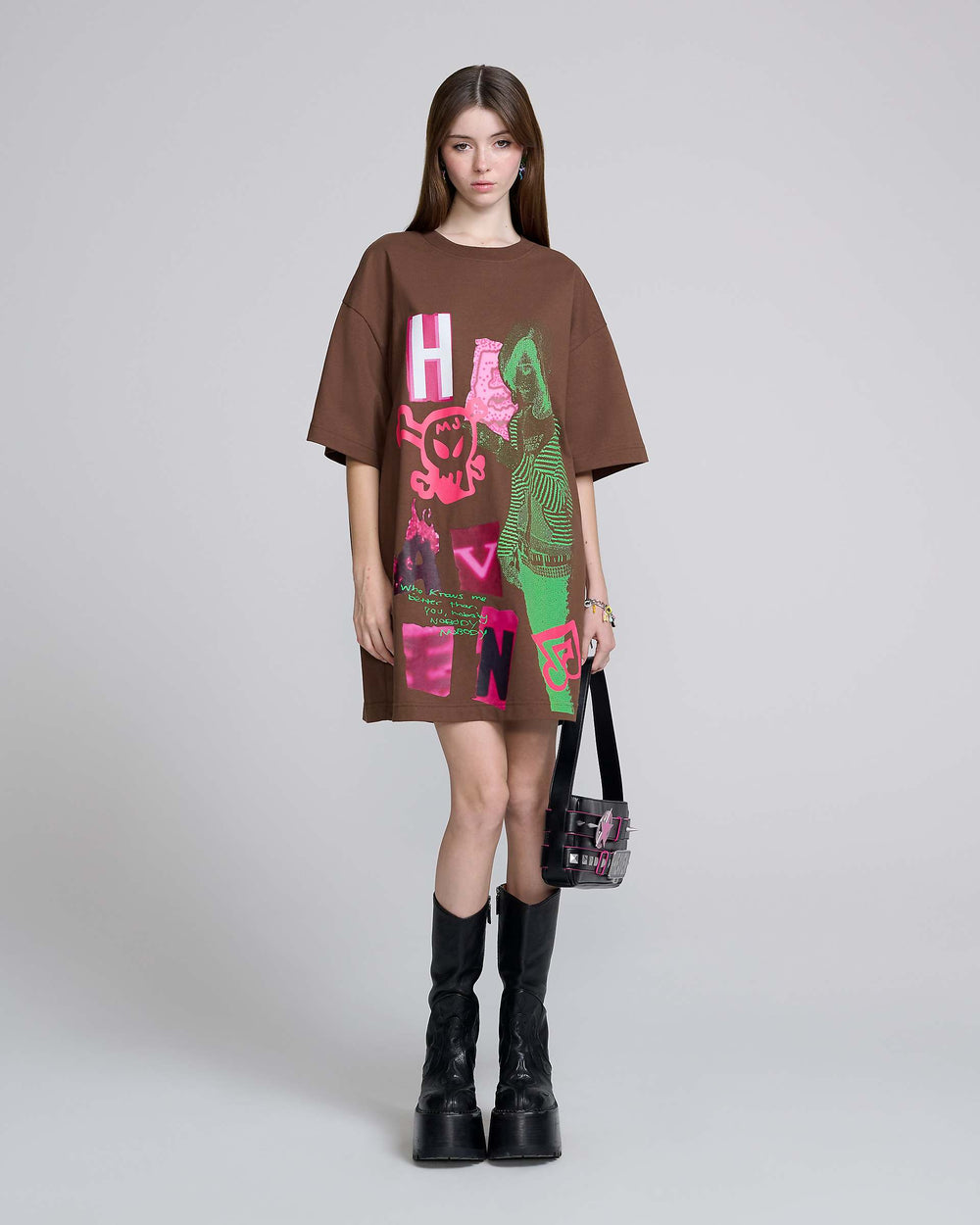 Oversized Relaxed Tee - Brown | Marc Jacobs on sale