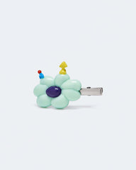 Puffy Flower Hairclip - Aged Silver Multi | Marc Jacobs online