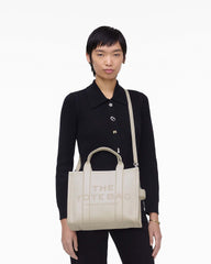 The Leather Medium Tote Bag - Cotton/Silver | Marc Jacobs on sale