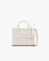 The Leather Small Tote Bag - Cotton/Silver | Marc Jacobs US