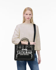 The Trompe L'Oeil Cargo Canvas Medium Tote Bag - Black | Marc Jacobs on sale
