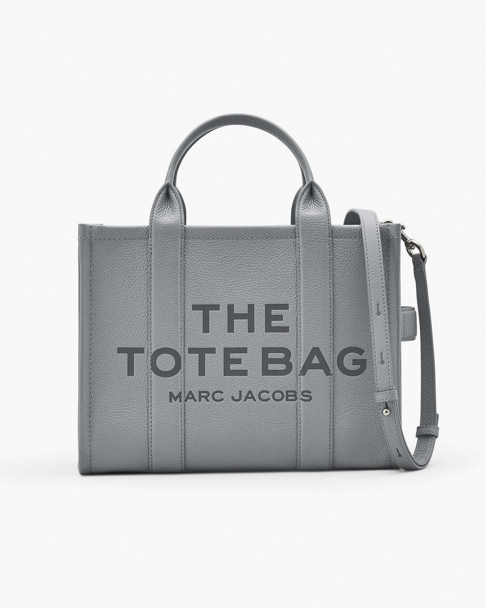 The Leather Medium Tote Bag - Wolf Grey | Marc Jacobs on sale