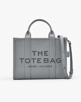 The Leather Medium Tote Bag - Wolf Grey | Marc Jacobs on sale