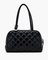 The Quilted Leather Dual Satchel - Black | Marc Jacobs online