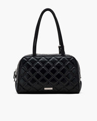 The Quilted Leather Dual Satchel - Black | Marc Jacobs online