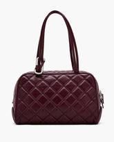 The Quilted Leather Dual Satchel - Dark Plum | Marc Jacobs sale