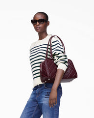 The Quilted Leather Dual Satchel - Dark Plum | Marc Jacobs sale