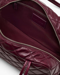 The Quilted Leather Dual Satchel - Dark Plum | Marc Jacobs sale