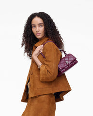 The Quilted Mini Dual Shoulder Bag - Dark Plum|Dark Plum | Marc Jacobs on sale
