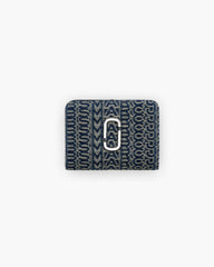 The Monogram Denim J Marc Mini Compact Wallet - Sun Faded Denim | Marc Jacobs online