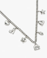 The Mini Icon Charm Necklace - Light Antique Silver | Marc Jacobs online