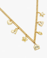 The Mini Icon Charm Necklace - Light Antique Gold | Marc Jacobs sale