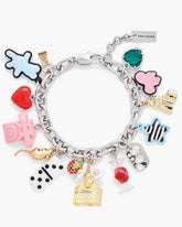 The Sticker Charm Statement Bracelet - Silver Multi | Marc Jacobs on sale