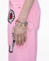 The Sticker Charm Statement Bracelet - Silver Multi | Marc Jacobs on sale