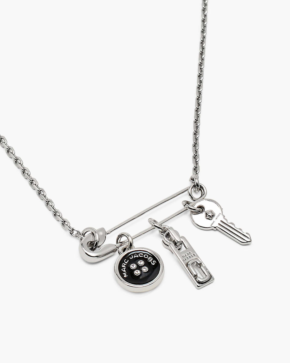 Button Charm Necklace - Silver/Black | Marc Jacobs US