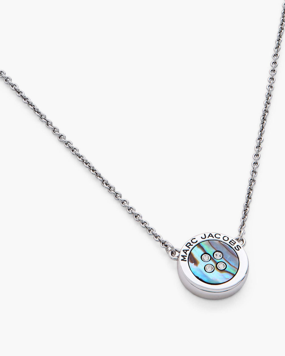 The Button Abalone Necklace - Silver/Abalone | Marc Jacobs online