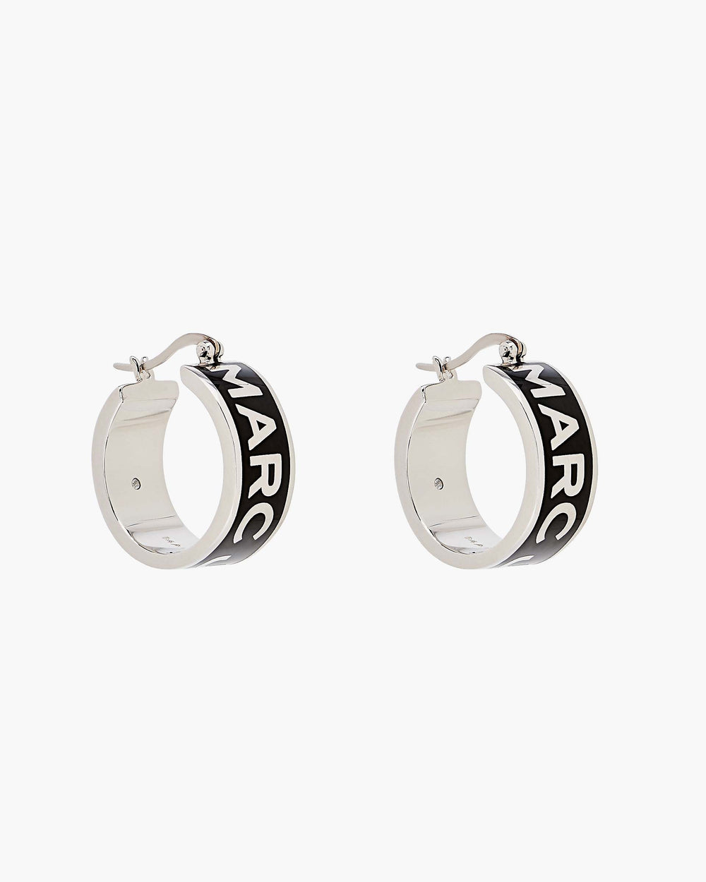 The Marc Jacobs Hoop Earrings - Silver/Black | Marc Jacobs online