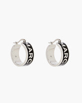 The Marc Jacobs Hoop Earrings - Silver/Black | Marc Jacobs online