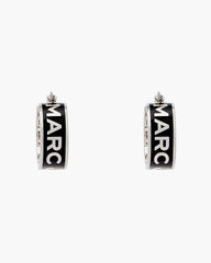 The Marc Jacobs Hoop Earrings - Silver/Black | Marc Jacobs online