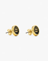 The Button Stud Earrings - Gold/Black | Marc Jacobs for sale