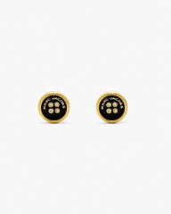 The Button Stud Earrings - Gold/Black | Marc Jacobs for sale