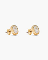 The Button Mother Of Pearl Stud Earrings - Gold/Mop | Marc Jacobs US