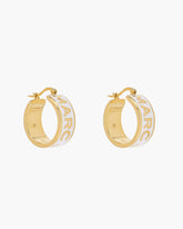 The Marc Jacobs Hoop Earrings - Gold/Cream | Marc Jacobs online