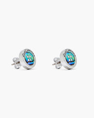 The Button Abalone Stud Earrings - Silver/Abalone | Marc Jacobs discount