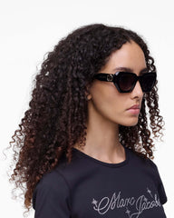 The J Marc Cat Eye Sunglasses - Black | Marc Jacobs on sale