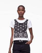 Trompe L'Oeil Eyelet Slim Tee - White Multi | Marc Jacobs sale